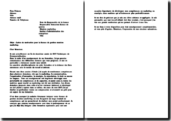 Lettre De Motivation Iae Licence Gestion Des Entreprises