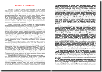 dissertation conflit essence du theatre