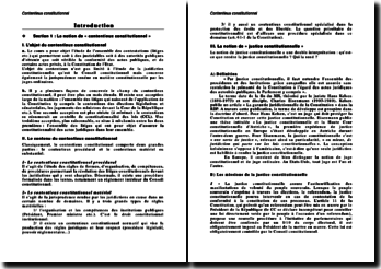 Dissertation droit constitutionnel justice constitutionnelle