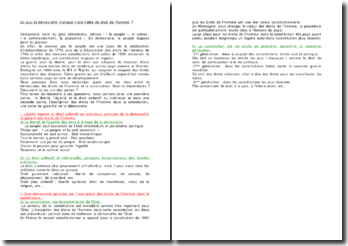 Dissertation droit constitutionnel democratie