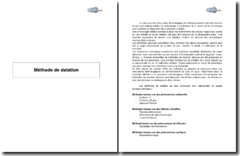 Différences entre les méthodes de datation relatives et absolues