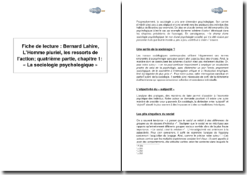 Bernard Lahire Lhomme Pluriel Les Ressorts De Laction - 