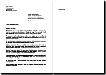 Exemple De Lettre De Motivation Pour Un Stage En Laboratoire De