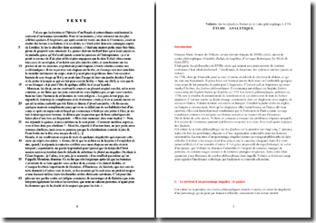Voltaire Lettres Philosophiques Lettre I Sur Les -