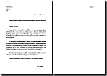 Lettre De Motivation Pour Un Master 2 Professionnel Lettre De Motivation Pour Un Master 2 Professionnel